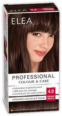 4.0 Шатен Стойкая крем-краска для волос ELEA Professional Color & Carel