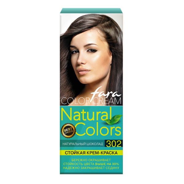 №302 Натуральный шоколад Краска для волос FARA Natural Colors