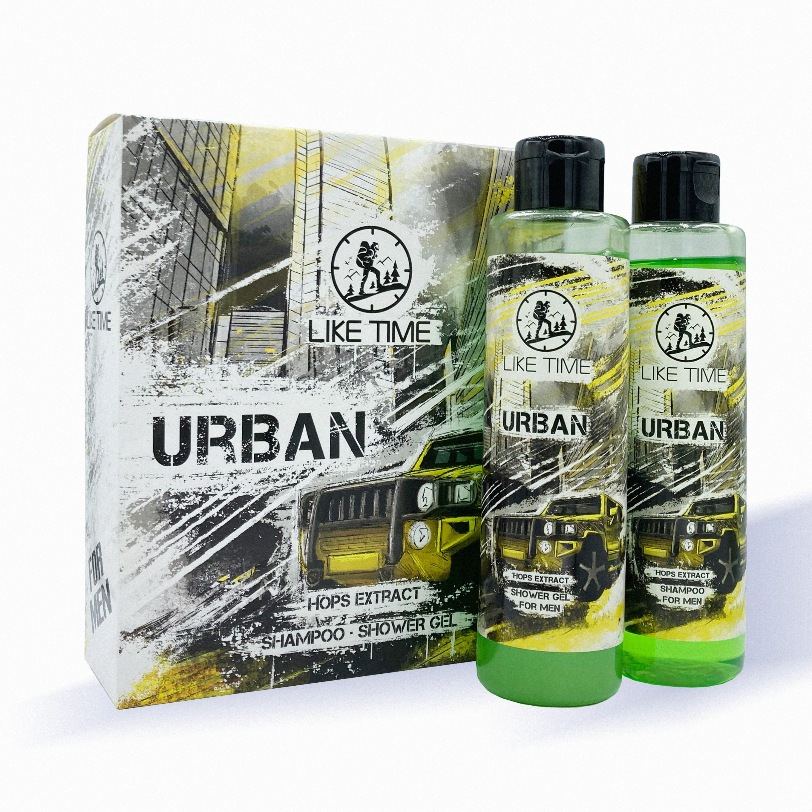 Подарочный набор LIKE TIME «URBAN»(шампунь 250 мл, гель для душа 250 мл) Подарочный набор LIKE TIME «URBAN»(шампунь 250 мл, гель для душа 250 мл)