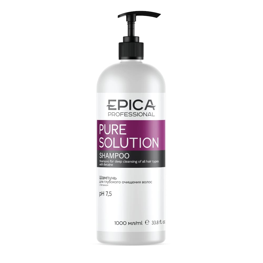 Шампунь для глубокого очищения волос Pure Solution EPICA Professional, 1000 мл.