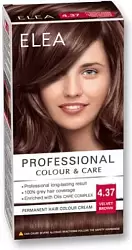 4.37 Коричневый бархат Стойкая крем-краска для волос ELEA Professional Color & Carel