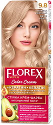9.8 бежевый жемчуг Стойкая крем-краска для волос Florex Super Кератин