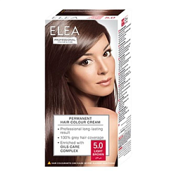 5.0 Светлый шатен Стойкая крем-краска для волос ELEA Professional Color & Carel 