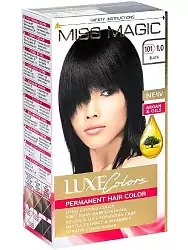 Стойкая краска для волос "Miss Magic" LUXE COLORS 101/1.0- черный