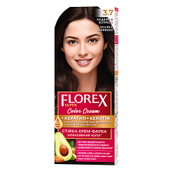 3.7 двойное эспрессо Крем-краска д/волос Florex Super Кератин