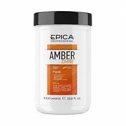 Маска для восстановления и питания волос Amber Shine ORGANIC EPICA Professional, 1000 мл. 
