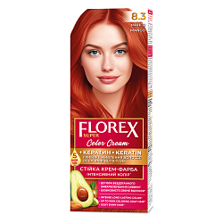 8.3 манго Крем-краска д/волос Florex Super Кератин