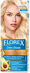 12.0 ультра-блонд Стойкая крем-краска для волос Florex Super Кератин