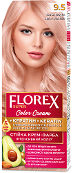 9.5 талая вода Стойкая крем-краска для волос Florex Super Кератин