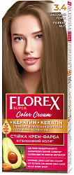 3.4 лесной орех Стойкая крем-краска для волос Florex Super Кератин