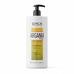 Шампунь для придания блеска волосам с маслом арганы Argania Rise ORGANIC EPICA Professional, 1000 мл. 