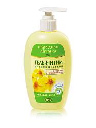 Гель для интимной гигиены Народная аптека с чередой и D-пантенолом Iris cosmetic 250 мл. с дозатором