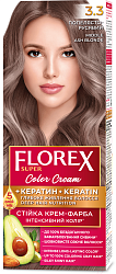 3.3 пепельно-русый Стойкая крем-краска для волос Florex Super Кератин