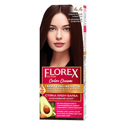 4.4 гламурный каштан Крем-краска д/волос Florex Super Кератин