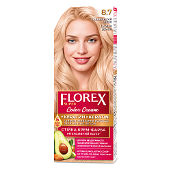 8.7 гавайский пляж Крем-краска д/волос Florex Super Кератин