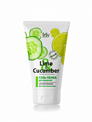 Гель-пенка для умывания серии "Lime & Cucumber" для всех типов кожи,  Iris cosmetic, туба 150 мл.