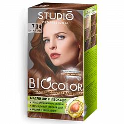 7.34 Лесной орех Стойкая крем-краска для волос STUDIO Professional BIOcolor